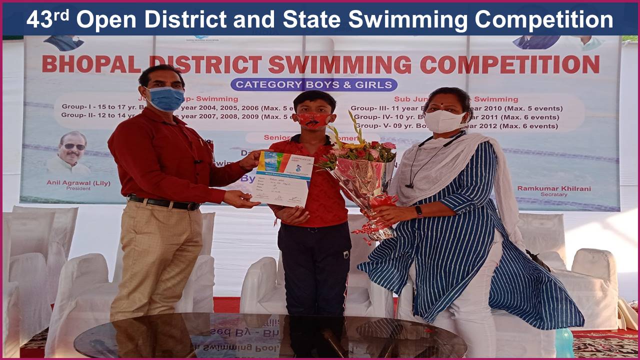 Eshaan Shahi from Class VIII C has won many Gold medals in Bhopal District Swimming Competition